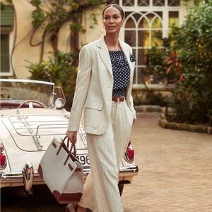 Ralph Lauren Canvas and Brown Leather Tote 
Perfect for your Laptop 💻